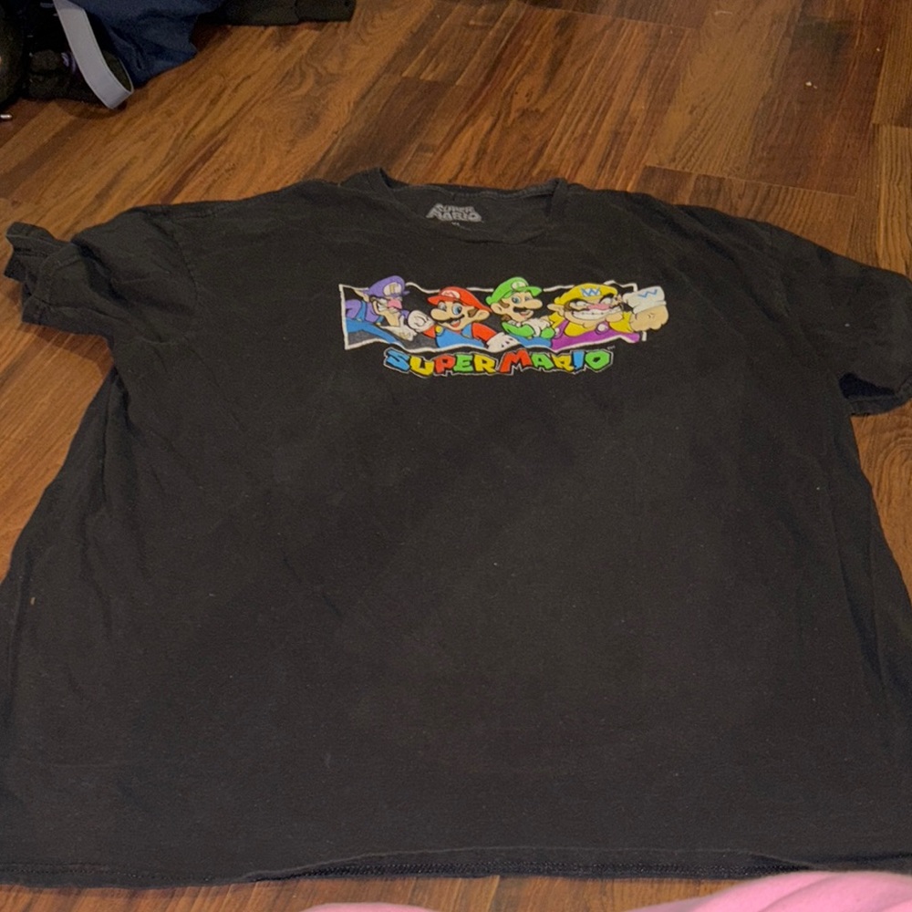 Super Mario Black Graphic T-Shirt